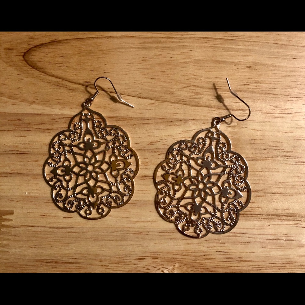 gold plated boho earrings